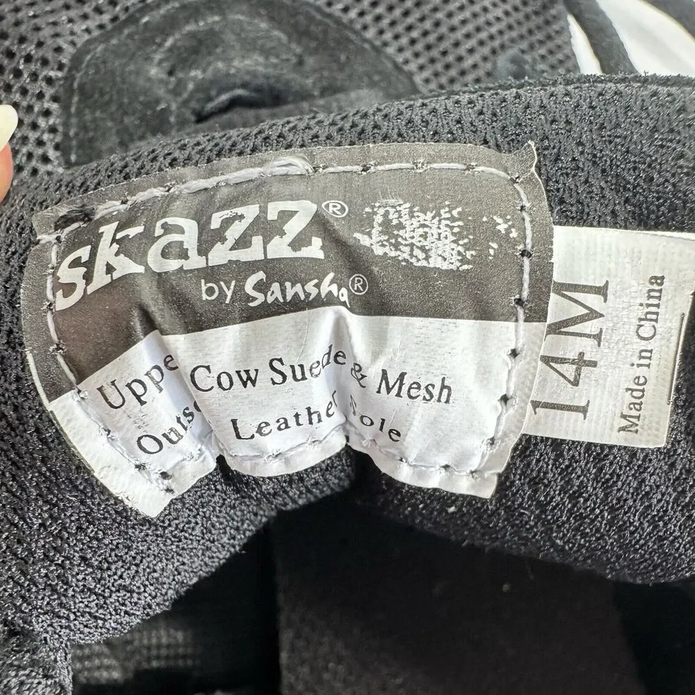 Sansha Skazz Salsette 1‎ Jazz Sneakers Unisex Size 14M Suede/Mesh Upper
